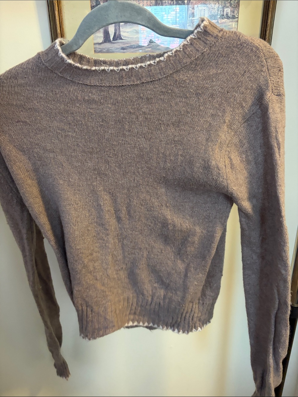 Women's Crewneck Sweater in Taupe